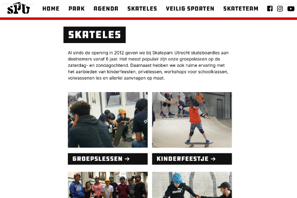 Website project: Skatepark utrecht
